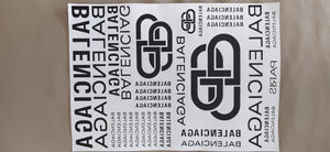 Logos Balenciaga feuille entière pour flocage
