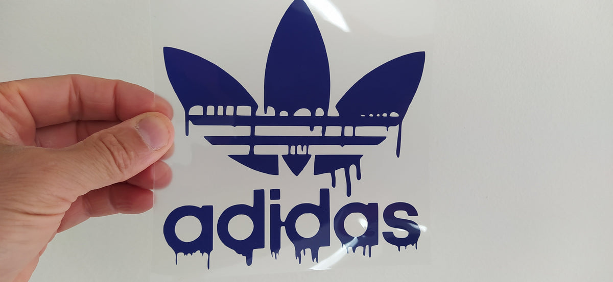 Adidas Dripping Blood Logo Iron on Sticker heat transfer Customisation Club