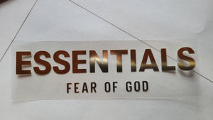 Fear of God x Essentials Collab Logo Iron-on Sticker (heat transfer)
