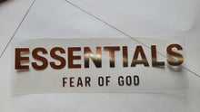 Carica l&#39;immagine nel visualizzatore di Gallery, Logo Fear of God x Essentials Collab  pour flocage (transfert thermocollant)