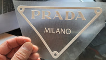 Charger l&#39;image dans la galerie, prada milano triangle logo sticker iron on