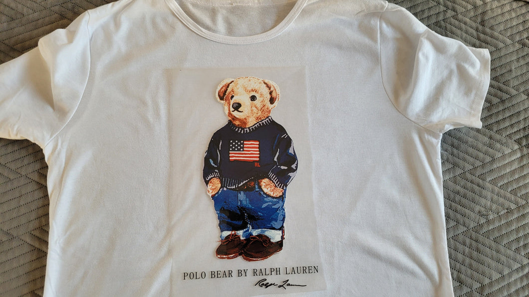 Polo Bear Ralph Lauren coloré thermocollant pour flocage