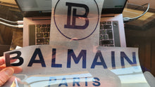 Charger l&#39;image dans la galerie, Balmain Brand Logo Iron-on Decal (heat transfer)