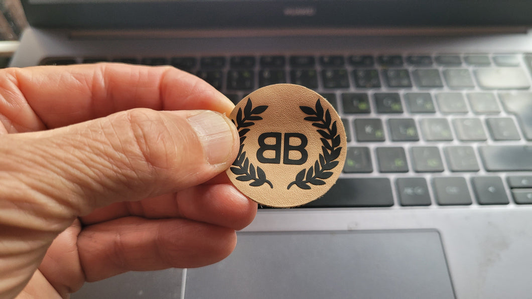 Balenciaga  Logo – Real Leather Iron-On Patch