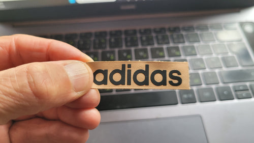 Adidas Logo – Real Leather Iron-On Patch