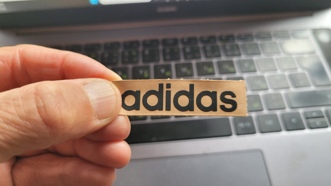Adidas Logo – Real Leather Iron-On Patch