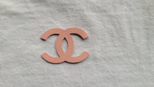 Cargar imagen en el visor de la galería, Pink Chanel logo leather iron on patch