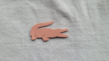 Laden Sie das Bild in den Galerie-Viewer, Pink Lacoste logo leather iron on patch