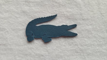 Laden Sie das Bild in den Galerie-Viewer, Navy Lacoste logo leather iron on patch