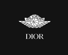 Laden Sie das Bild in den Galerie-Viewer, Jordan x Dior Collab Logo Iron-on Sticker (heat transfer)