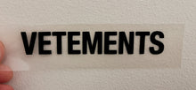 Laden Sie das Bild in den Galerie-Viewer, Vetements Logo Iron-on Sticker (heat transfer)