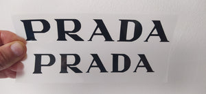 Prada Logo Iron-on Sticker (heat transfer)