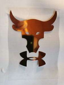 The Rock bull skull Under Armour Logo Iron-on Sticker (heat transfer)