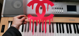 Chanel Logo Dripping Sticker Iron-on