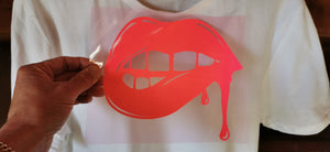 Lips Logo Dripping Sticker Iron-on