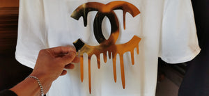 Chanel Logo Dripping Sticker Iron-on