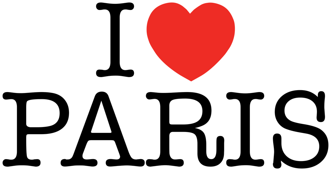 I love Paris Logo Iron-on Sticker (heat transfer)