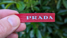 Cargar imagen en el visor de la galería, Prada Red Logo – Real Leather Iron-On Patch