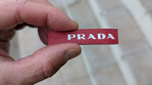 Cargar imagen en el visor de la galería, Prada Red Logo – Real Leather Iron-On Patch