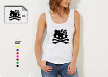 Cargar imagen en el visor de la galería, Skull bones Hello Kitty Logo Iron-on Sticker (heat transfer)