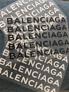 Balenciaga Logo Iron-on Sticker (heat transfer)
