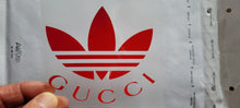 Cargar imagen en el visor de la galería, Adidas x Gucci Collab Logo Iron-on Decal (heat transfer)