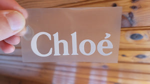chloe patch iron on logo
