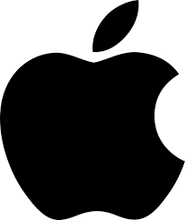 Load image into Gallery viewer, Apple logo sticker pour textile