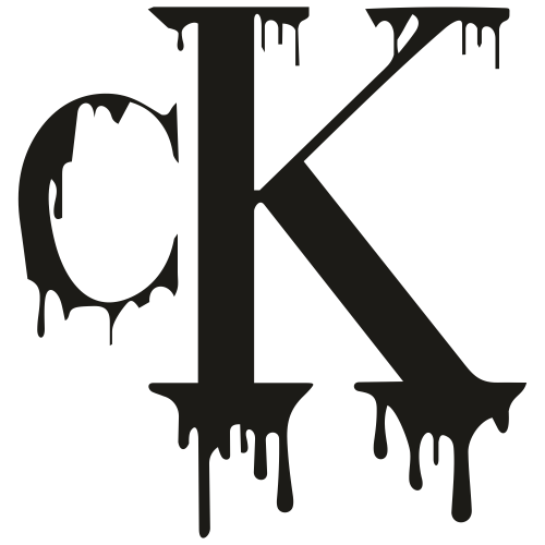 CK Calvin Klein Drip Brand Logo Iron-on Decal (heat transfer)