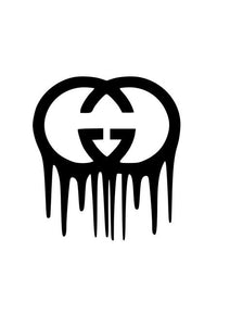 Gucci Logo blood Dripping Sticker Iron-on
