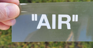 OFF WHITE "air" Iron-on Decal (heat transfer)