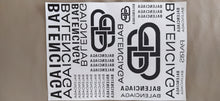 Charger l&#39;image dans la galerie, Logos Balenciaga feuille entière pour flocage