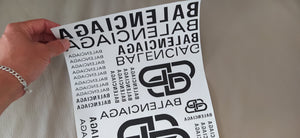Logos Balenciaga feuille entière pour flocage
