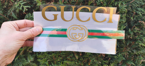 Gucci logo coloré thermocollant pour flocage