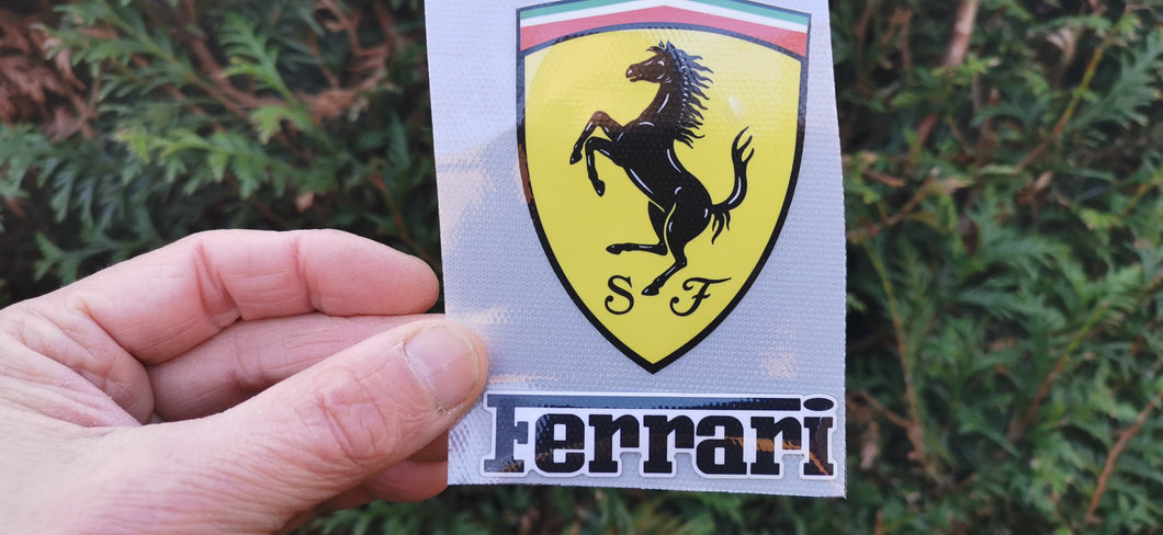 Iron on Sticker Ferrari Color Logo