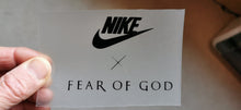 Cargar imagen en el visor de la galería, Nike x Fear of God Logo Iron-on Sticker (heat transfer)