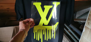 Yellow Louis Vuitton Iron-on Patches and Stickers Finish Vinyl