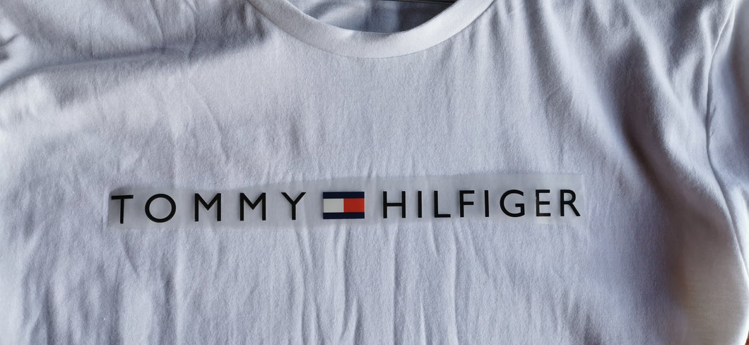 Tommy Hilfiger logo coloré thermocollant pour flocage