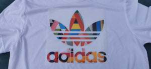 Adidas grand logo coloré thermocollant pour flocage