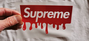 Supreme Drip logo Sticker Iron-on