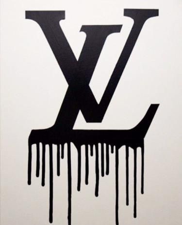 LV Louis Vuitton Logo Dripping Sticker Iron-on – Customisation Club