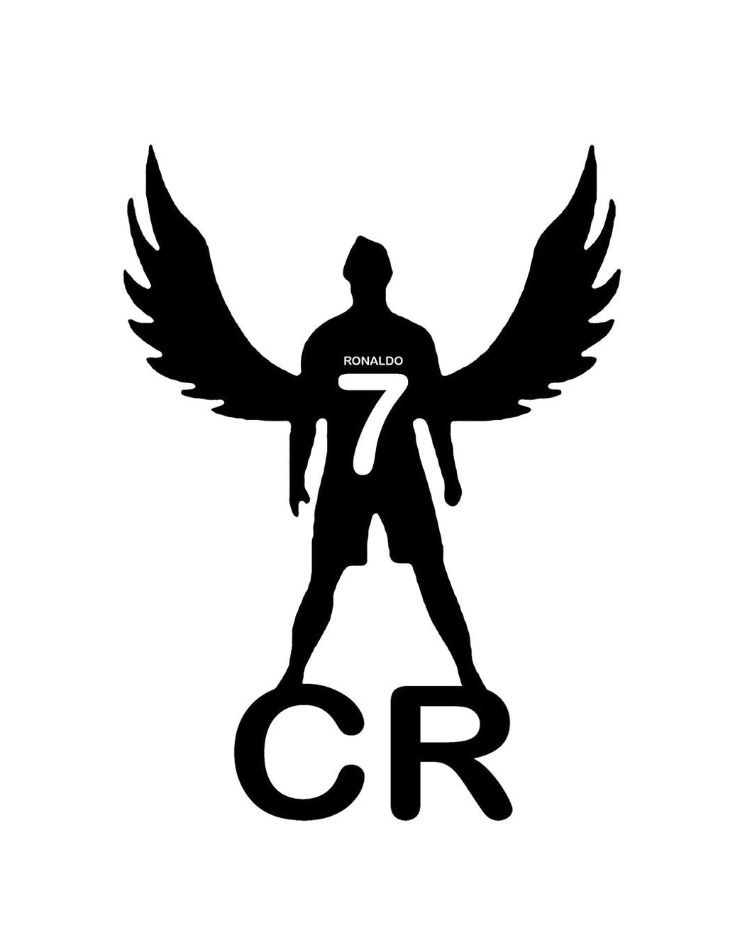 Cristiano Ronaldo CR7 Logo Iron-on Sticker (heat transfer)