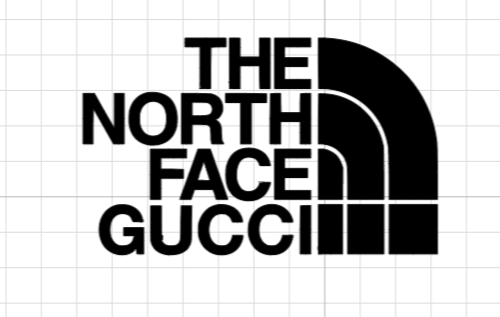 North Face x Gucci Collaboration Logo Iron-on Sticker (heat transfer)