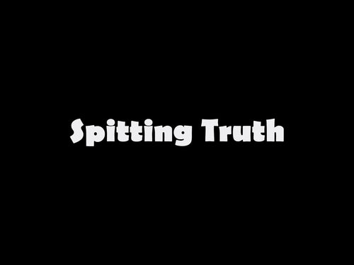 Spitting Truth logo sticker pour textile