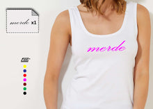 Load image into Gallery viewer, T-shirt femme MERDE - Customisation Club