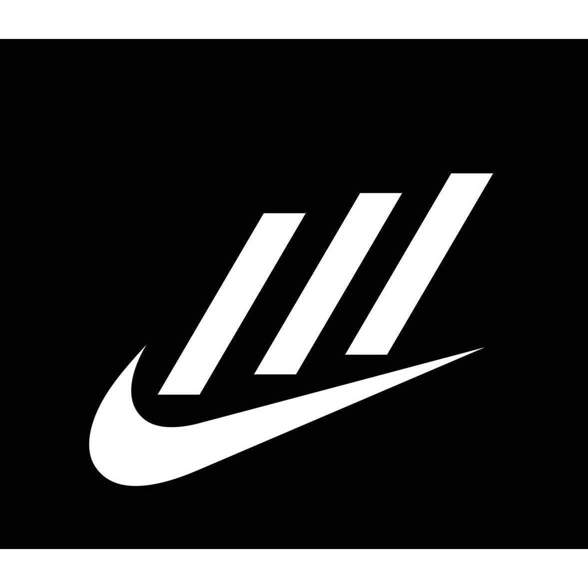 Adidas x Nike Collab Logo Iron on Sticker heat transfer Customisation Club