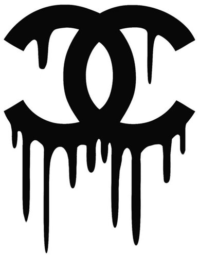 Chanel Logo Dripping Sticker Iron-on