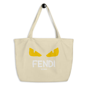 Fendi Logo Large organic tote bag