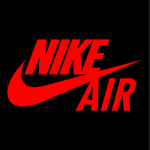 Nike Air logo sticker flex thermocollant