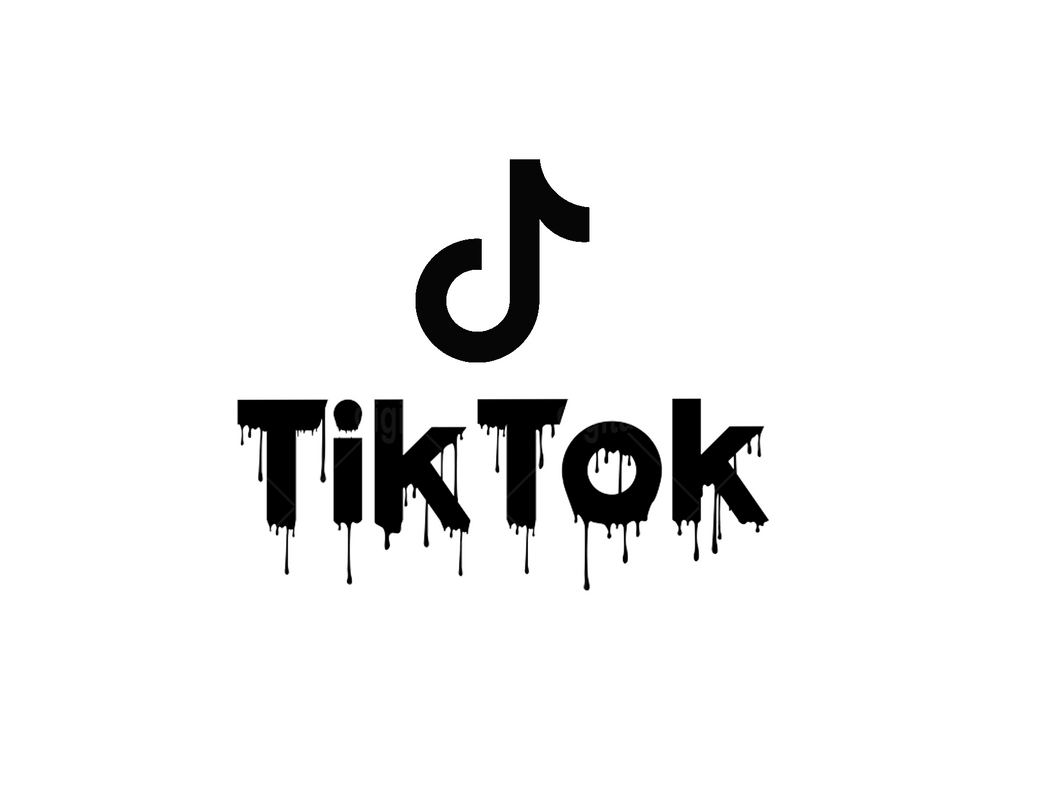 Symbol Tik-Tok logo Dripping Iron-on Sticker (heat transfer)